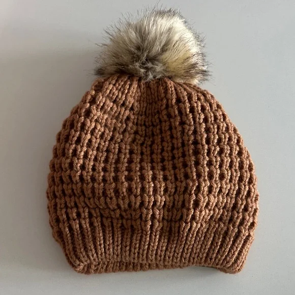 Warm Brown and Cream Beanie Duo - Picture 4 of 6